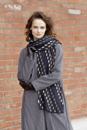 Knitting set Scarf CASHMERE LACE with knitting instructions in garnwelt box in size one size