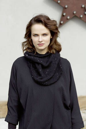 Strickset Rundschal Lang Yarns MOHAIR LUXE PAILLETTES mit Anleitung in garnwelt-Box one size