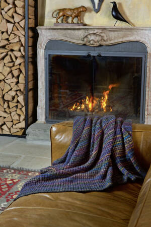 Knitting set Blanket MALOU LIGHT with knitting instructions in garnwelt box in size one size