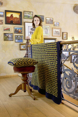 Strickset Decke Lang Yarns MALOU / MILLE COLORI BIG LUXE mit Anleitung in garnwelt-Box
